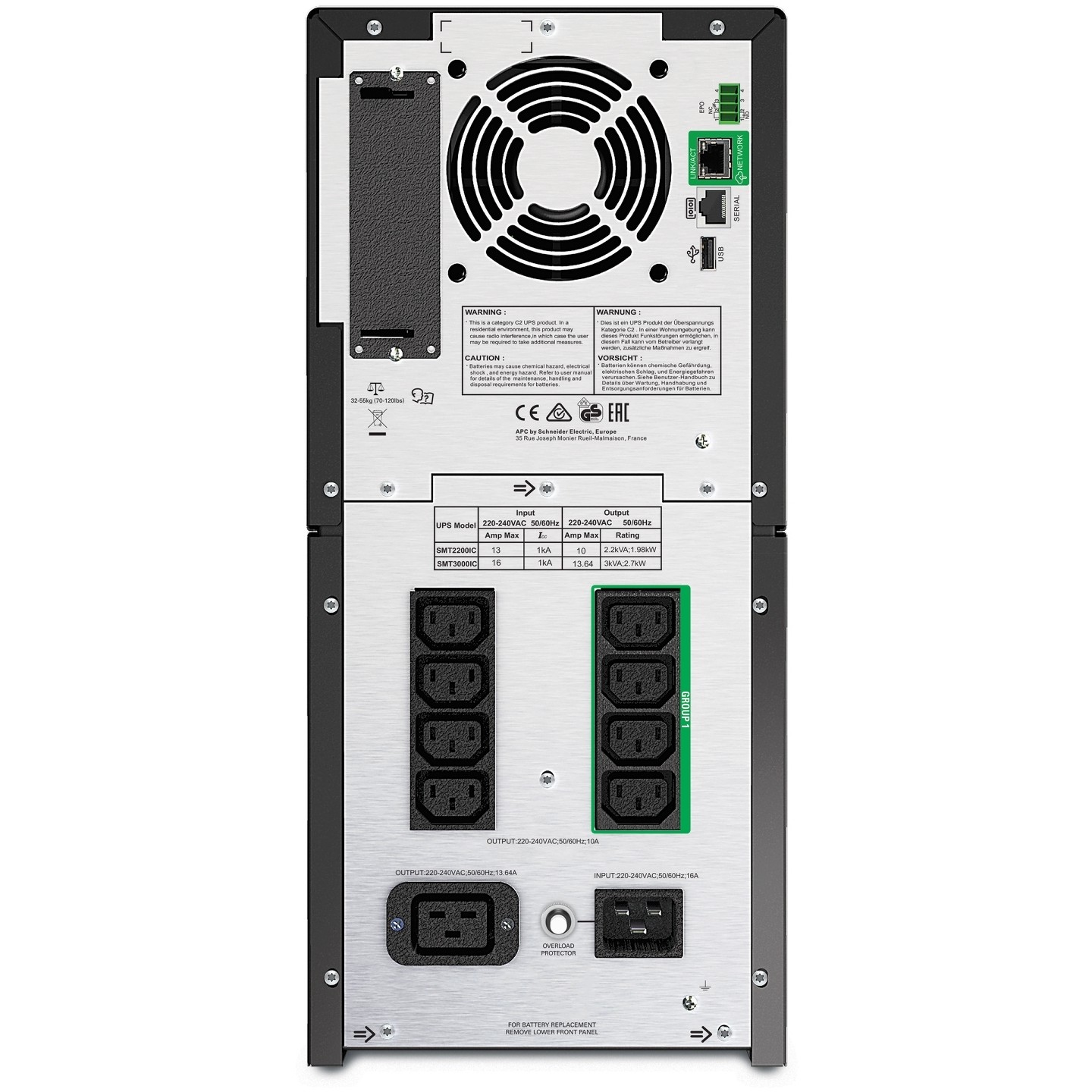 Furnizues Energjie APC Smart / UPS Tower SMT3000IC 3000VA 2700W Line - Interactive - Figura 2