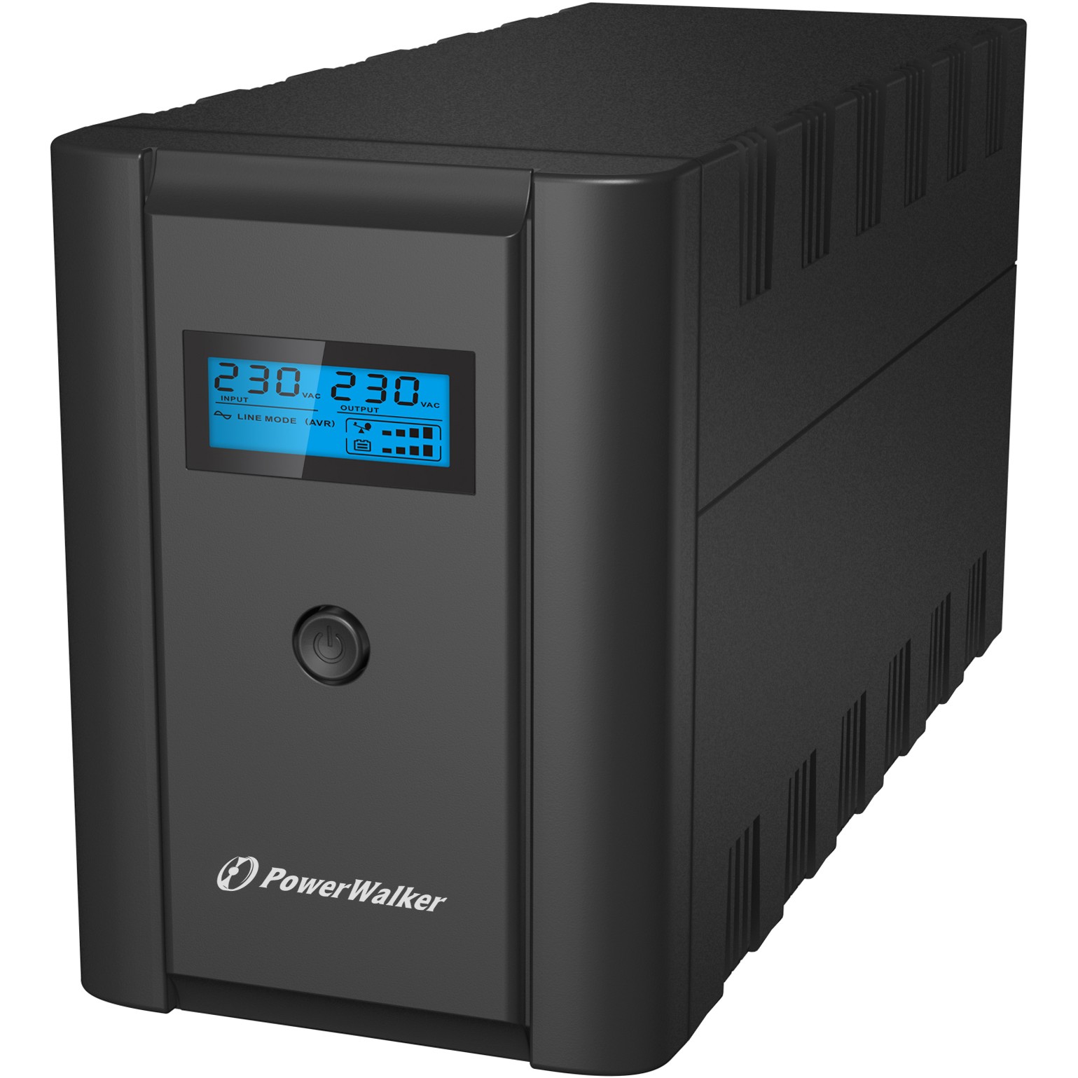 PowerWalker VI2200 LCD IEC – 2200VA 1200W Line-Interactive UPS with AVR, LCD Display, USB HID & 6x IEC Outputs – Reliable Backup Power for Servers, NAS & Network Systems