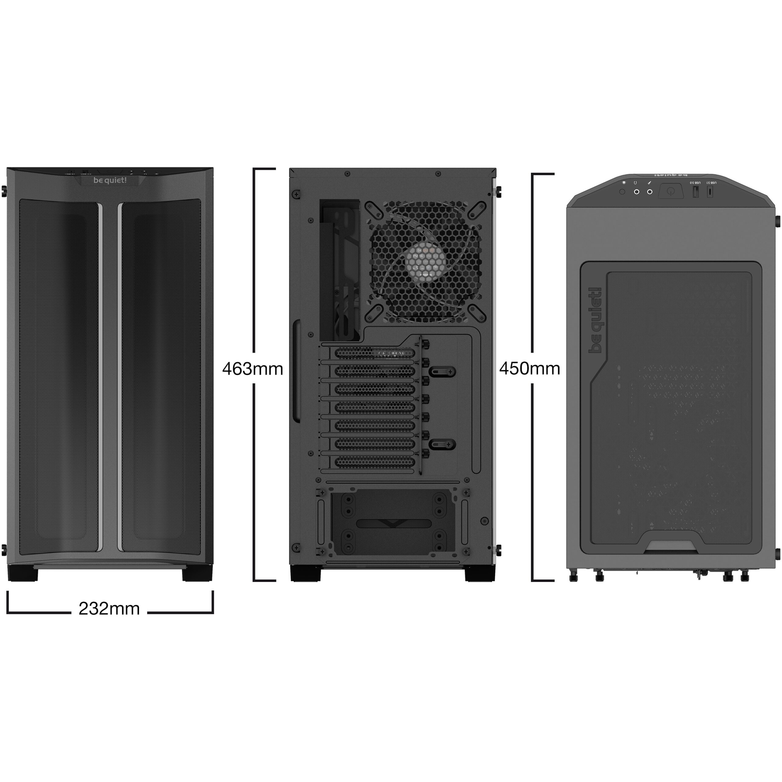 Kasë Midi be quiet! PURE BASE 500DX – Zezë - Figura 2