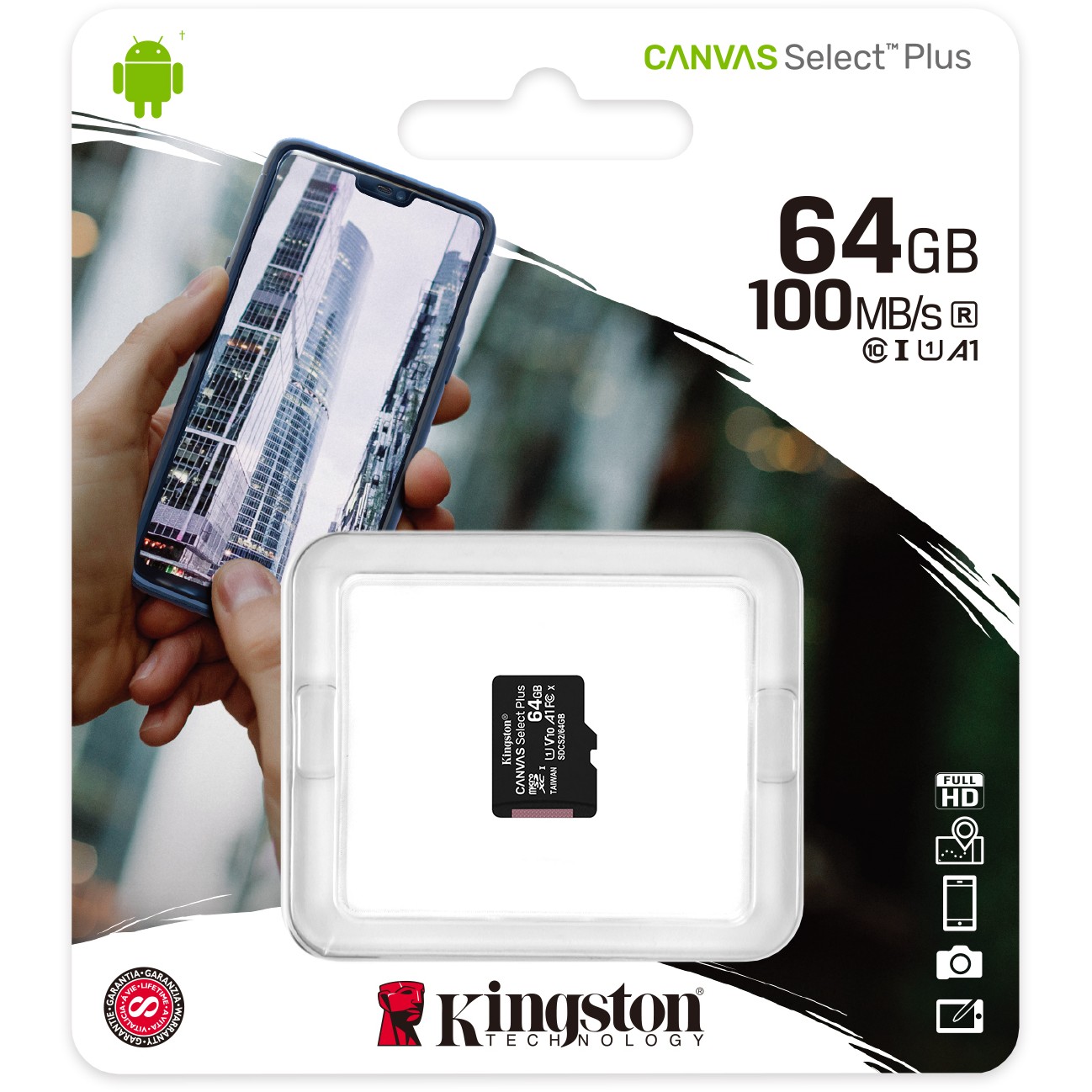 Kartë Memorie SD CARD 64GB Kingston Canvas Select Plus MicroSDXC 100MB/s - Figura 3