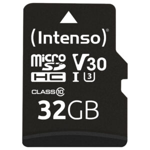Kartë Memorie SD Intenso microSDHC 32GB UHS-I Class 10 90MB/s me Adapter SD