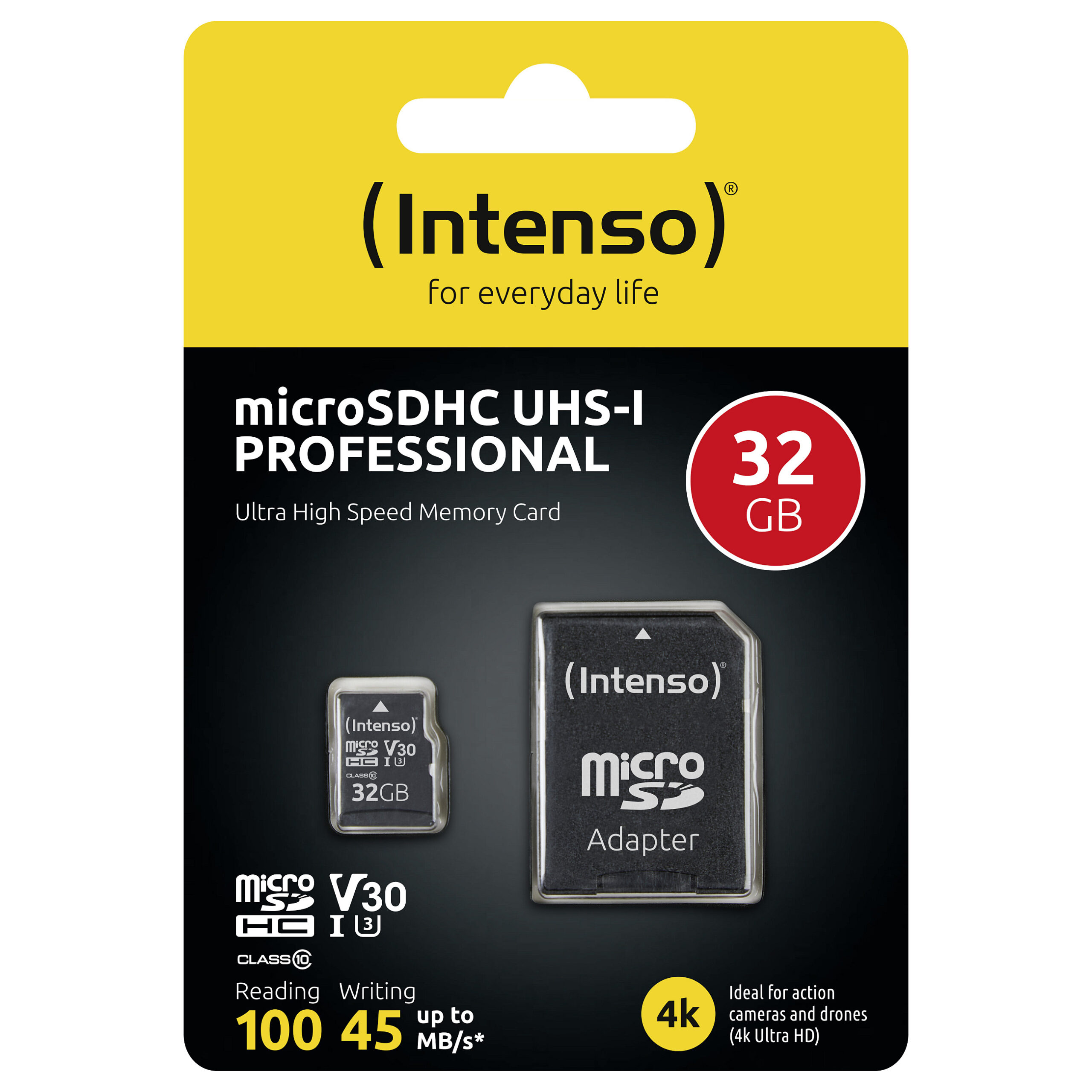 Kartë Memorie SD Intenso microSDHC 32GB UHS-I Class 10 90MB/s me Adapter SD - Figura 2