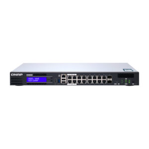 QNAP QGD-1600P-4G Managed PoE+ Switch 16-Port Gigabit me NAS të integruar, 2x SFP, 360W, Intel Celeron Server Switch Hybrid