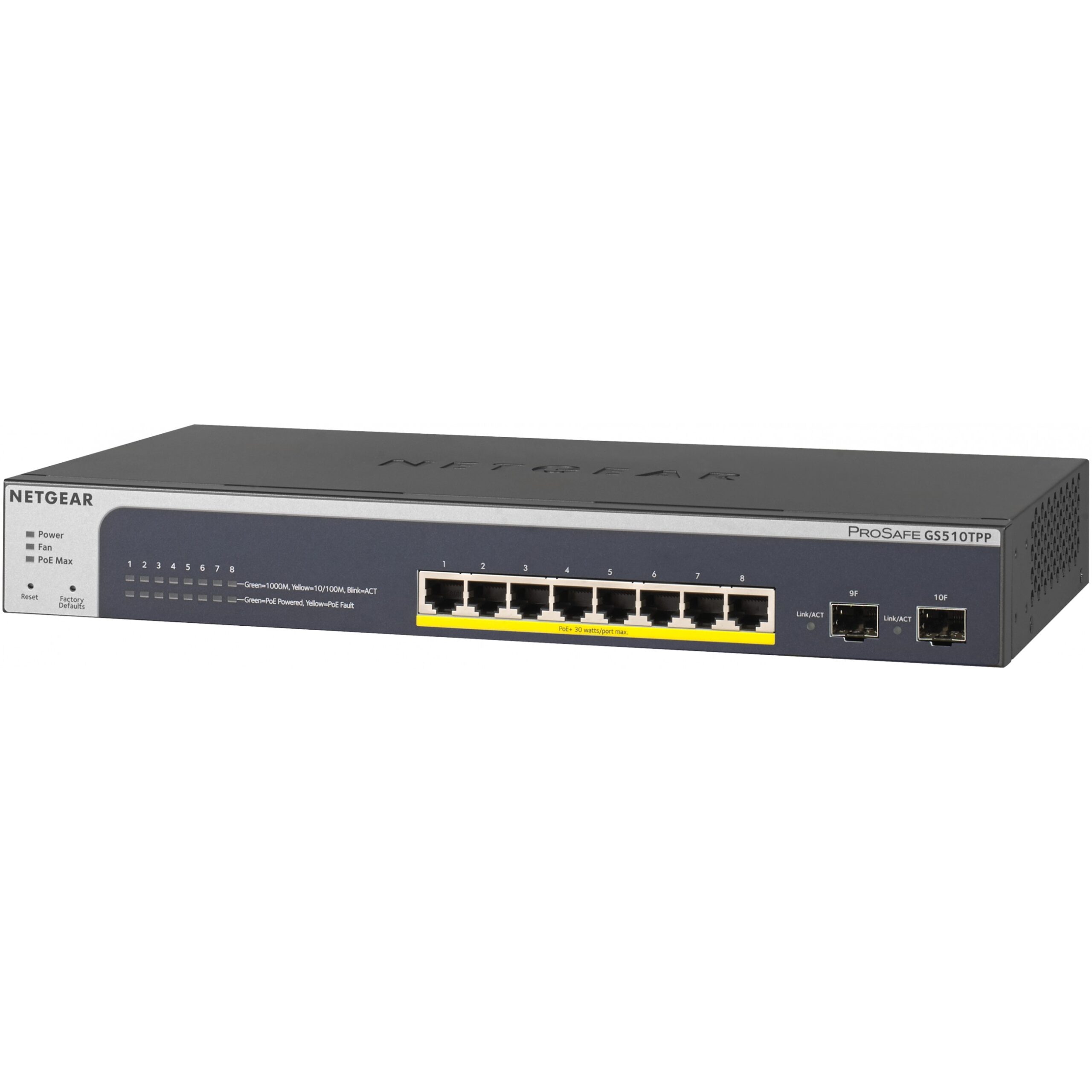 Switch Netgear GS510TPP RM PoE+, 8 porte