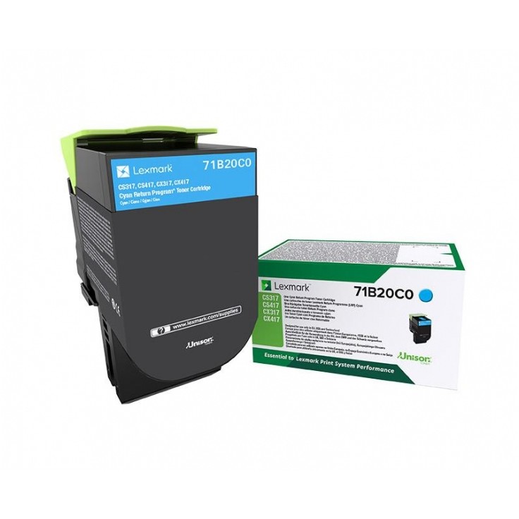 Toner Lexmark për CS317, CX317, CS417, CX417, CS517, CX517 deri në 2.300 faqe -Blu