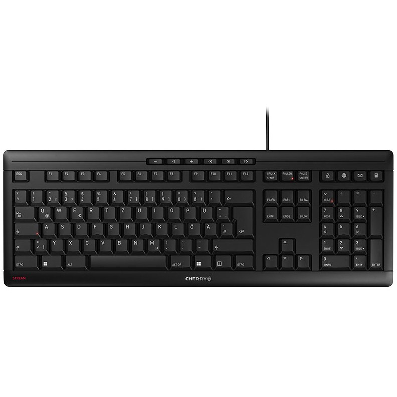 Tastierë me kabllo Cherry STREAM JK-8500 / QWERTZ - Zezë