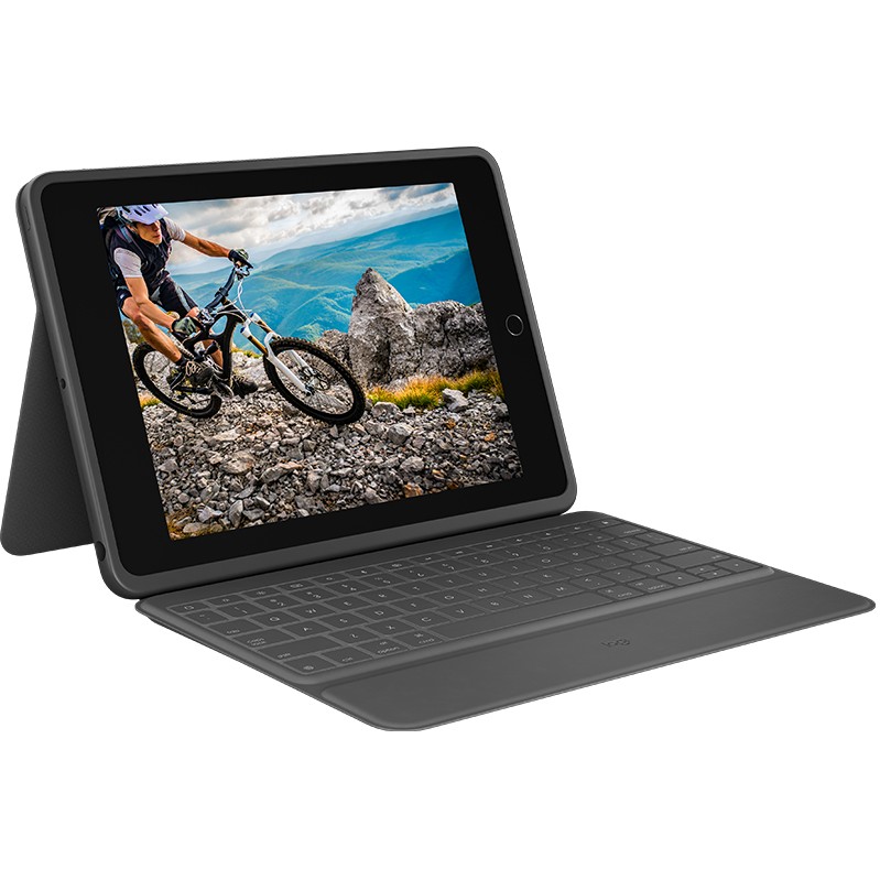 Aksesorë për tablet Logitech Rugged Folio for iPad 10.2' (7/8/9 Gen) / QWERTZ German - Gri