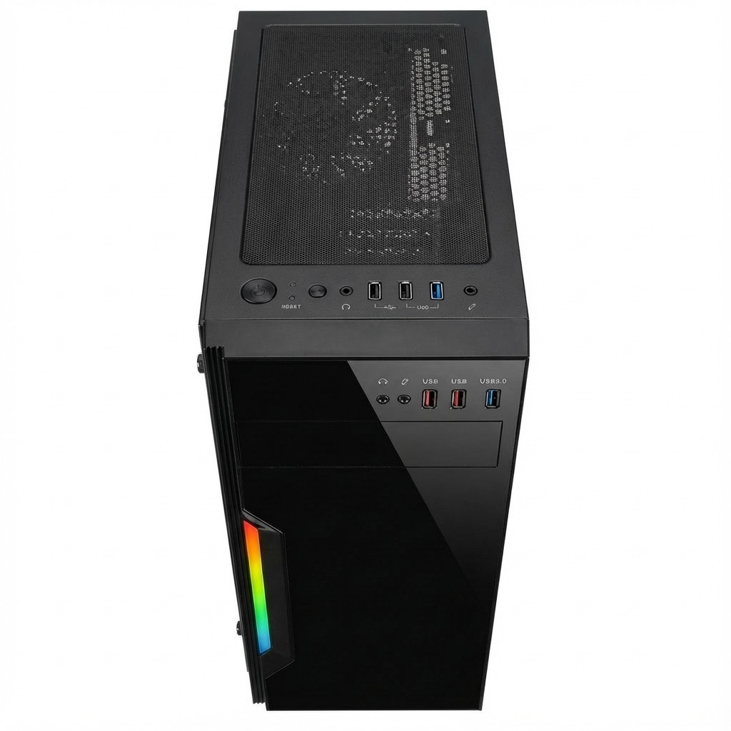 Kasë Midi Inter-Tech B-42 RGB - Zezë - Figura 5