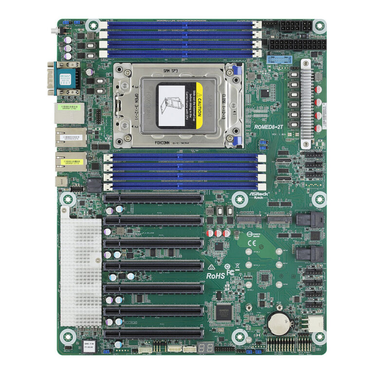 Pllakë Amë Server ASRock Rack ROMED8-2T / Socket SP3 / EEB / AMD EPYC 7000 / DDR4