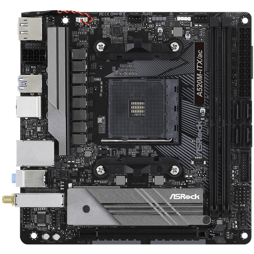 Pllakë Amë AMD AM4 ASROCK A520M-ITX/AC / DDR4 / HDMI - Figura 2