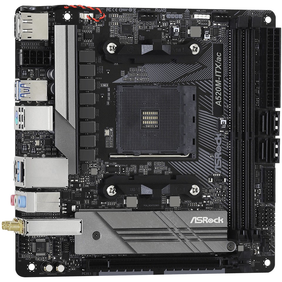 Pllakë Amë AMD AM4 ASROCK A520M-ITX/AC / DDR4 / HDMI - Figura 4