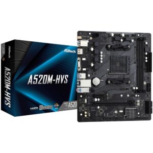 Pllakë Amë AMD AM4 ASRock A520M-HVS / mATX / DDR4 / HDMI+VGA