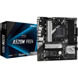 Pllakë Amë AMD AM4 ASROCK A520M PRO 4 / DDR4 / HDMI+VGA