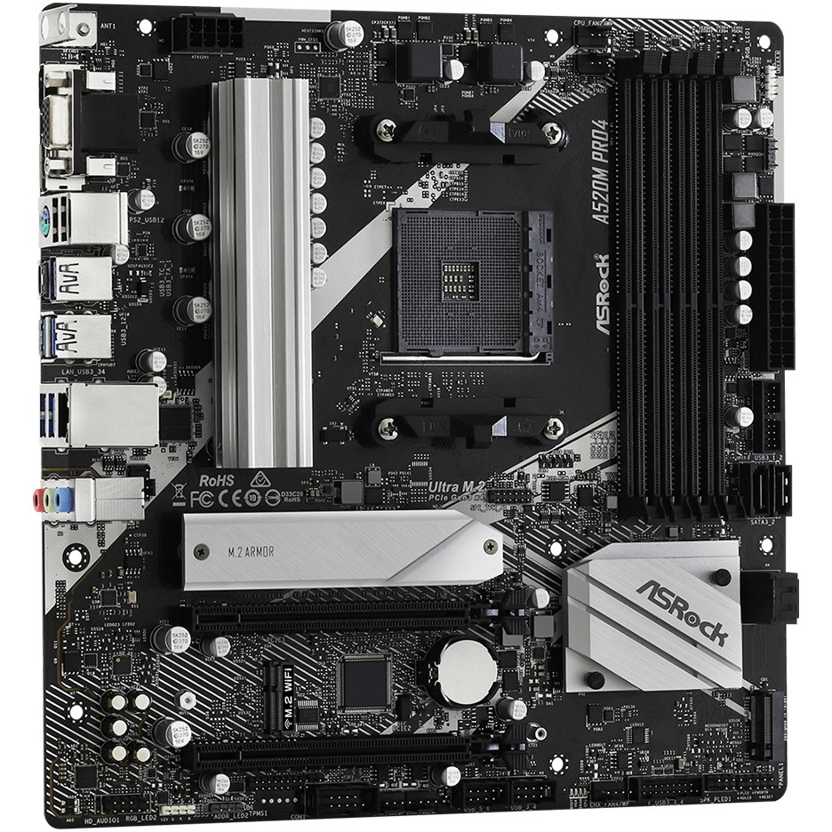 Pllakë Amë AMD AM4 ASROCK A520M PRO 4 / DDR4 / HDMI+VGA - Figura 4