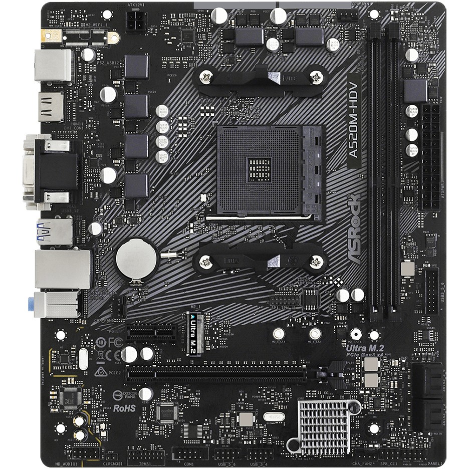 Pllakë Amë AM4 ASRock A520M-HDV mATX - Figura 2
