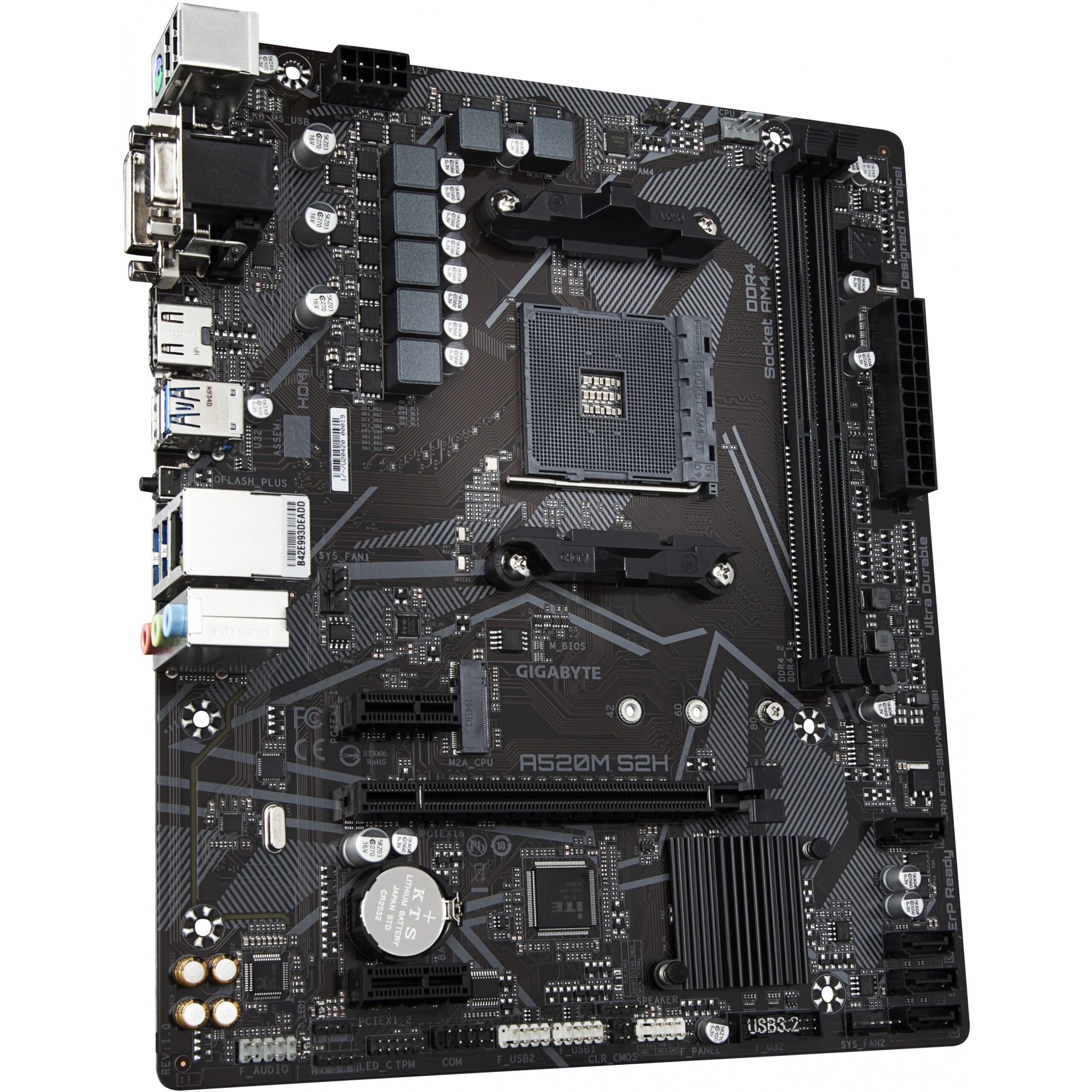 Pllakë Amë AMD AM4 Gigabyte A520M S2H / mATX / DDR4 / HDMI+VGA+DVI - Figura 3