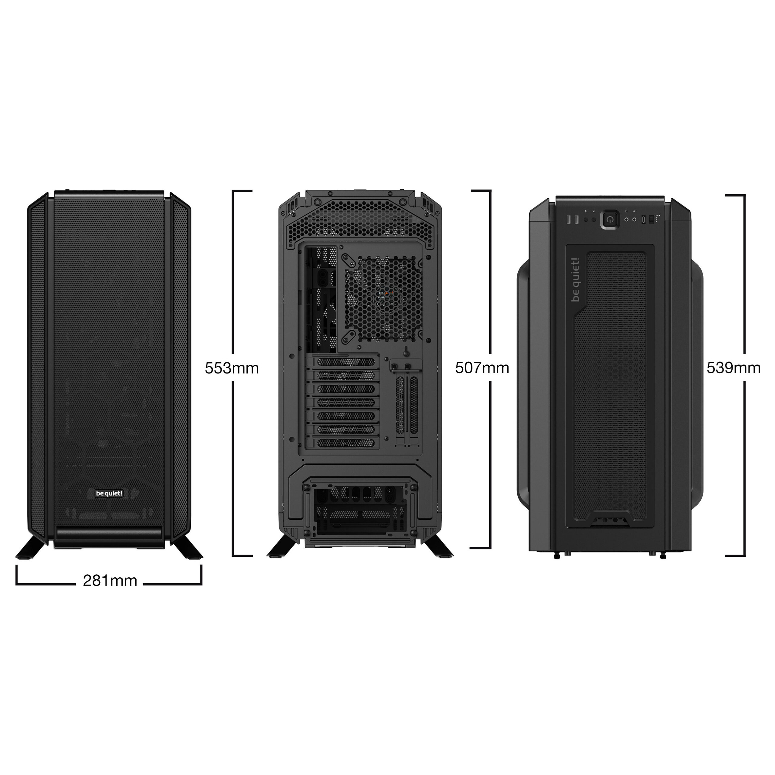 Kasë Midi be quiet! Silent Base 802 – Zezë - Figura 2