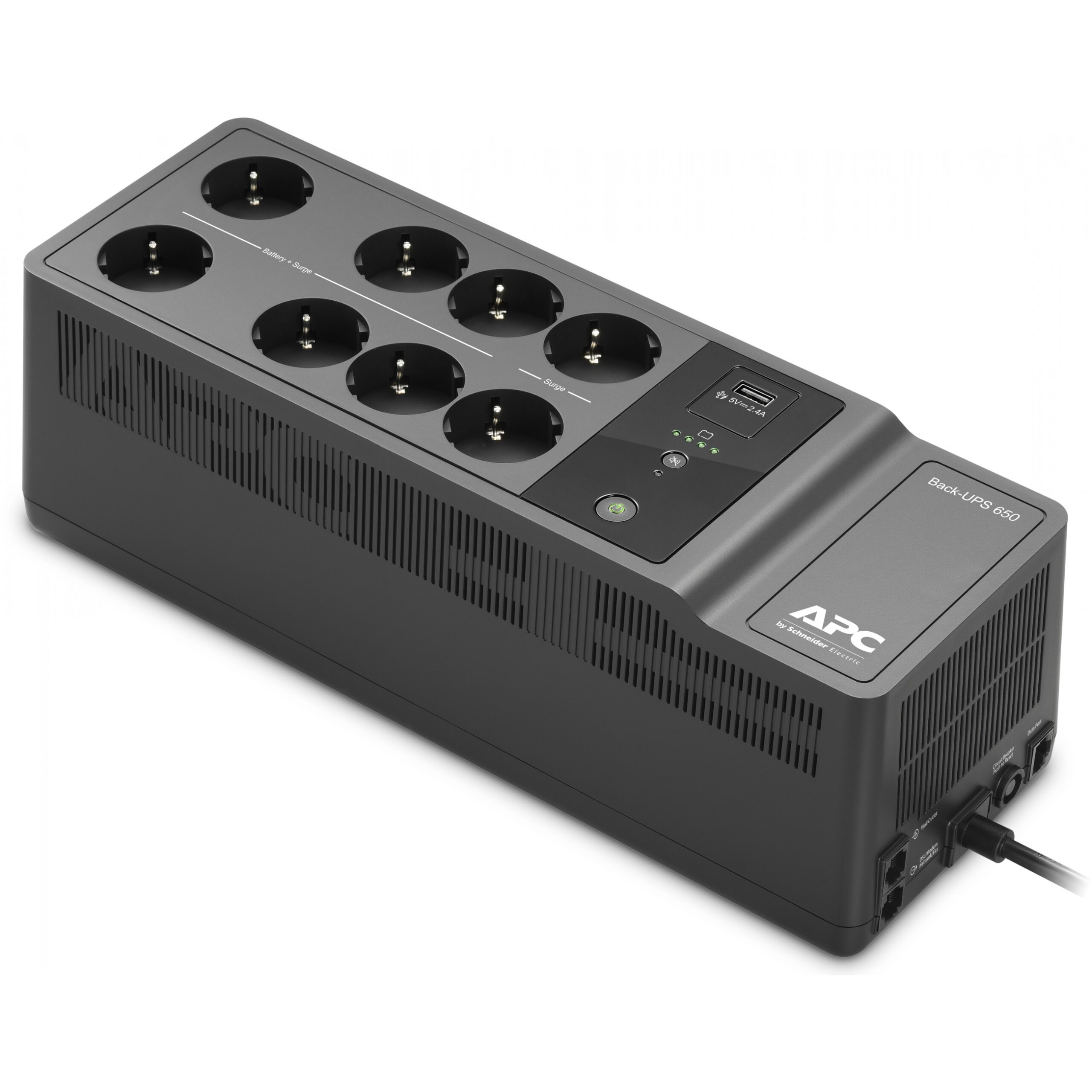 APC BE650G2-GR Back-UPS 650VA / 400W – Line-Interactive UPS with AVR, 8x Schuko & USB Port