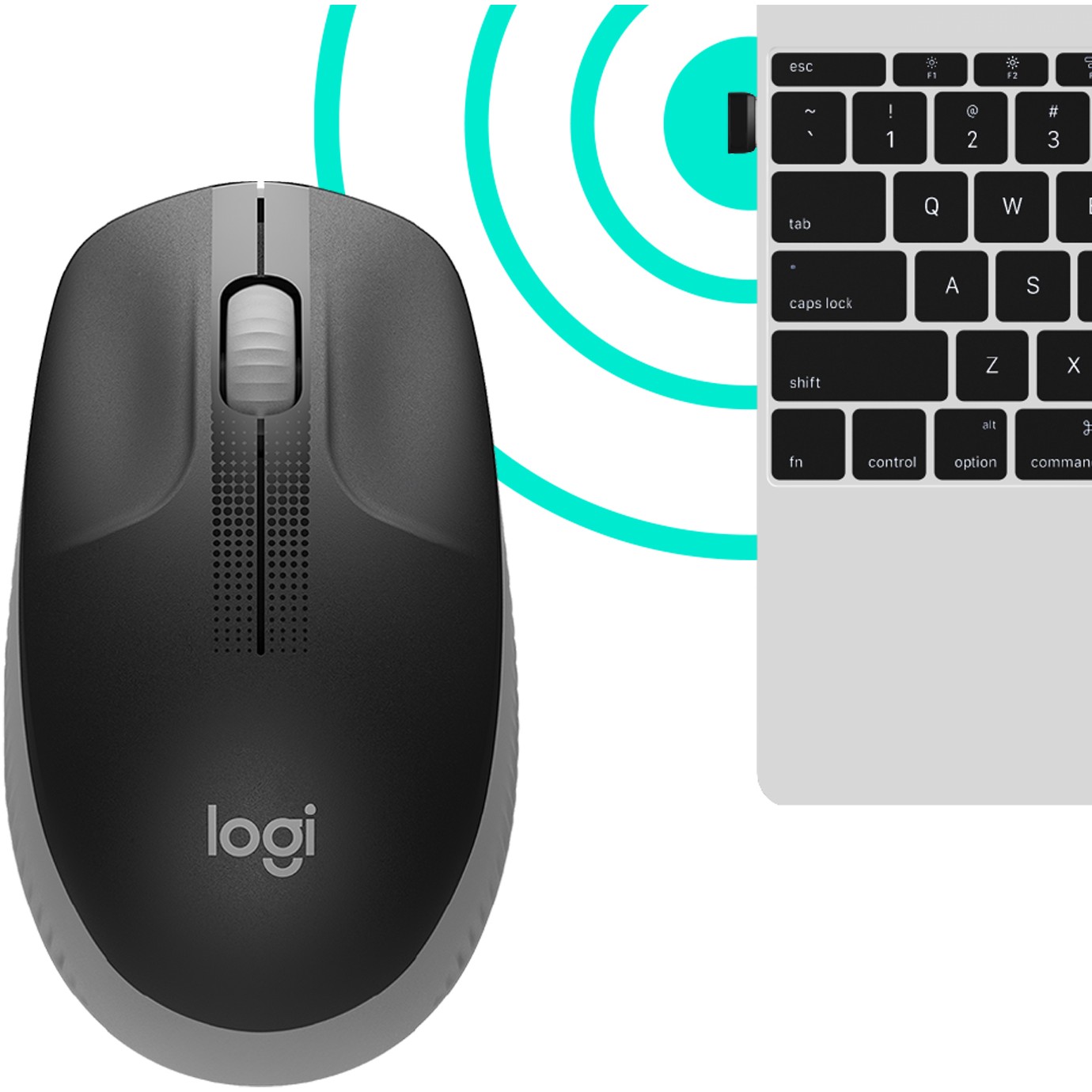 Maus Logitech M190 optisch wireless Grey - Figura 4