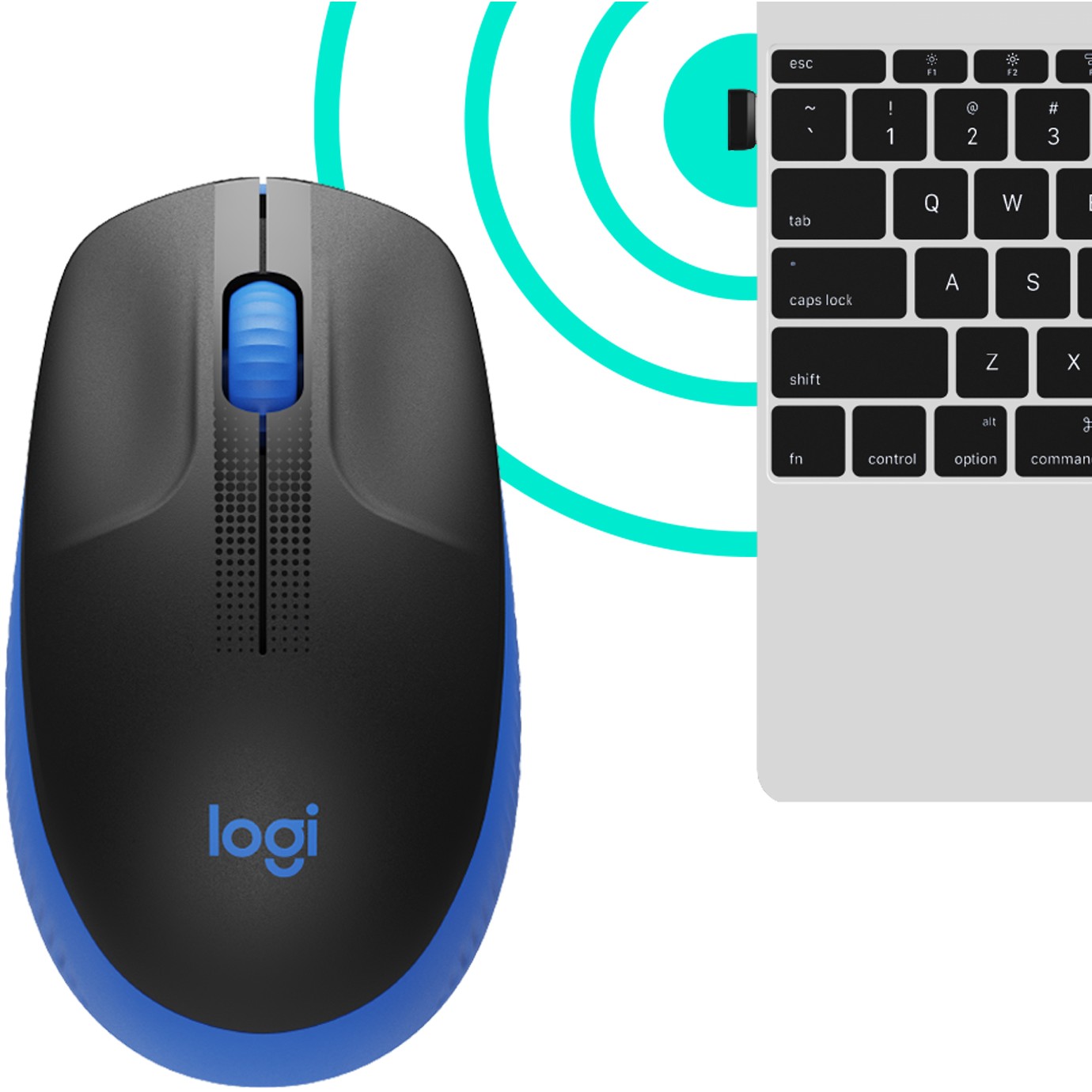 Maus Logitech M190 optisch wireless Blue - Figura 4