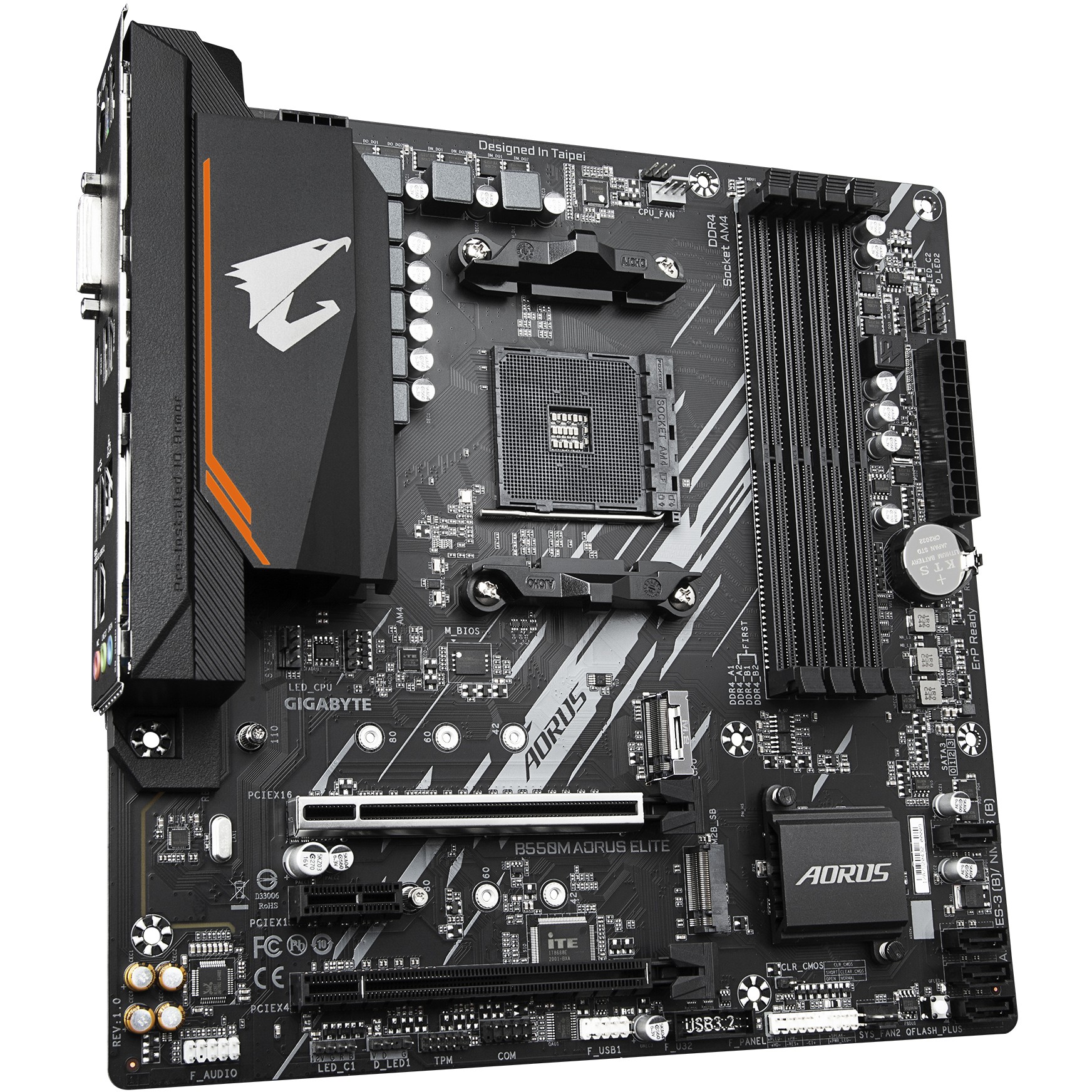 Pllakë amë AMD AM4 Gigabyte B550M AORUS ELITE mATX - Figura 3