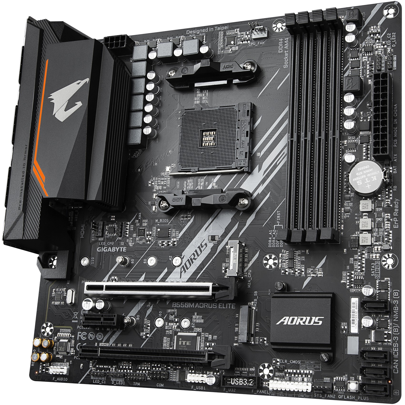 Pllakë amë AMD AM4 Gigabyte B550M AORUS ELITE mATX - Figura 4