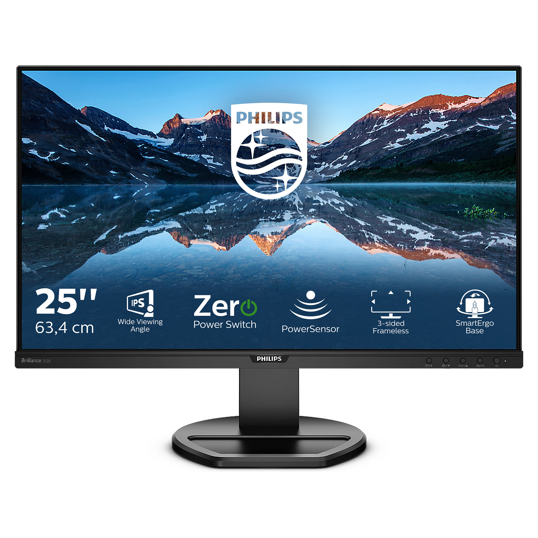 Monitor Philips 252B9 / 25" / Full HD IPS / LED / 60 Hz / 5 ms / HDMI+USB+DP+DVI+VGA+HDCP - Zezë - Figura 2