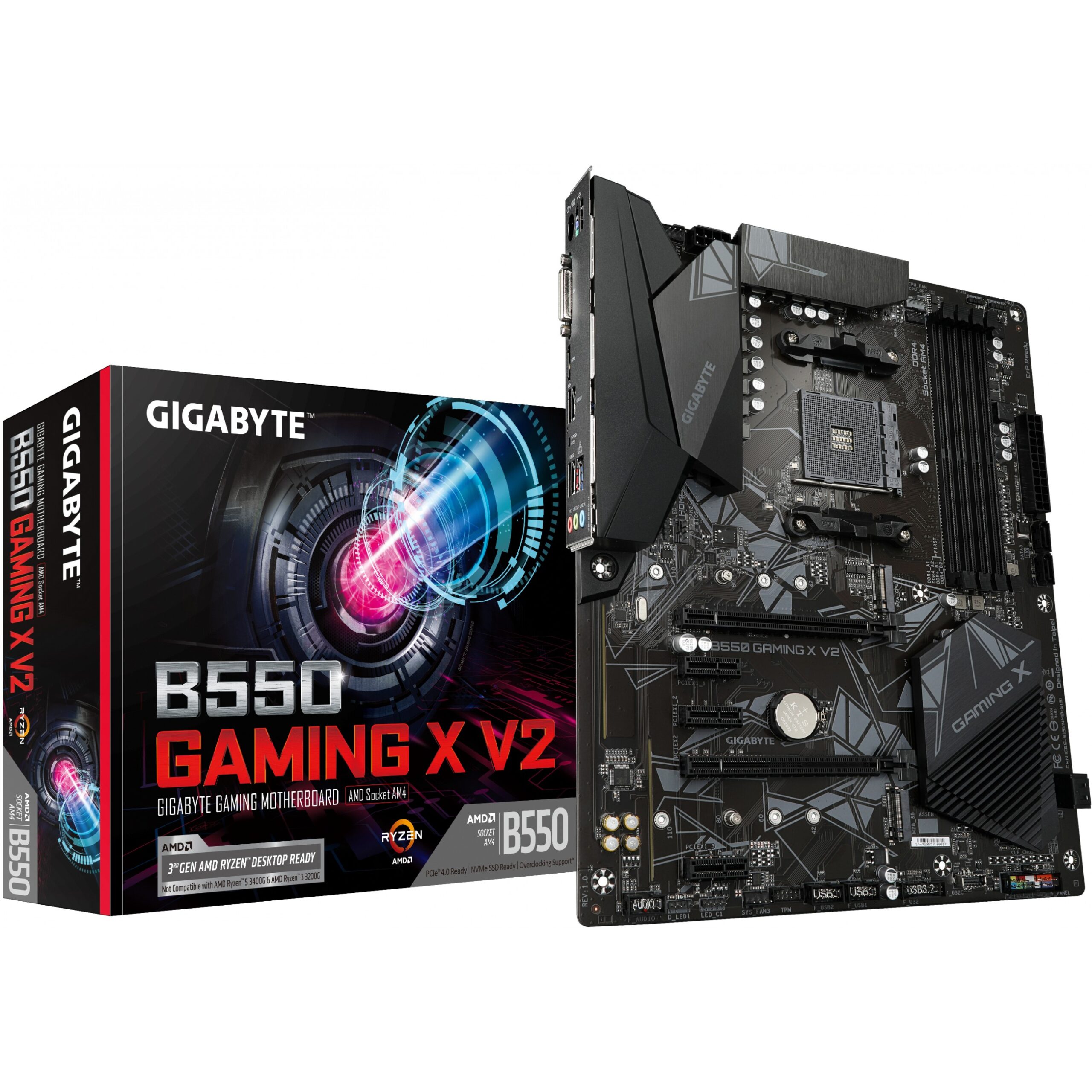 Pllakë Amë AMD AM4 Gigabyte B550 Gaming X V2 / DDR4 / HDMI+DVI