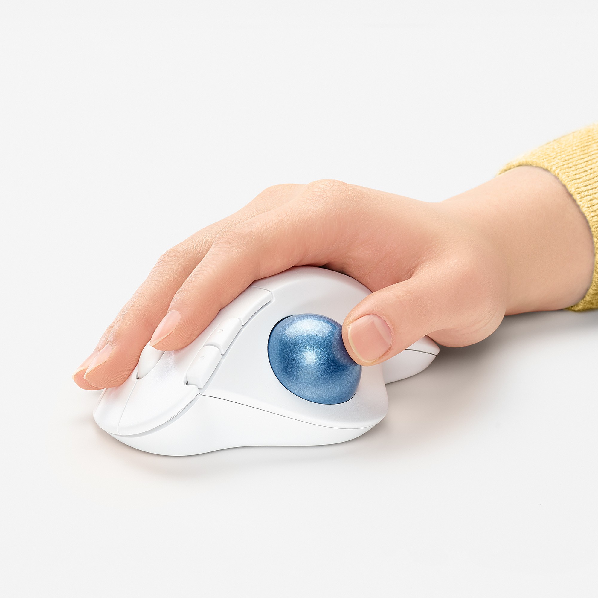 Maus pa kabllo Logitech M575 ERGO Wireless Trackball – Bardhë - Figura 2