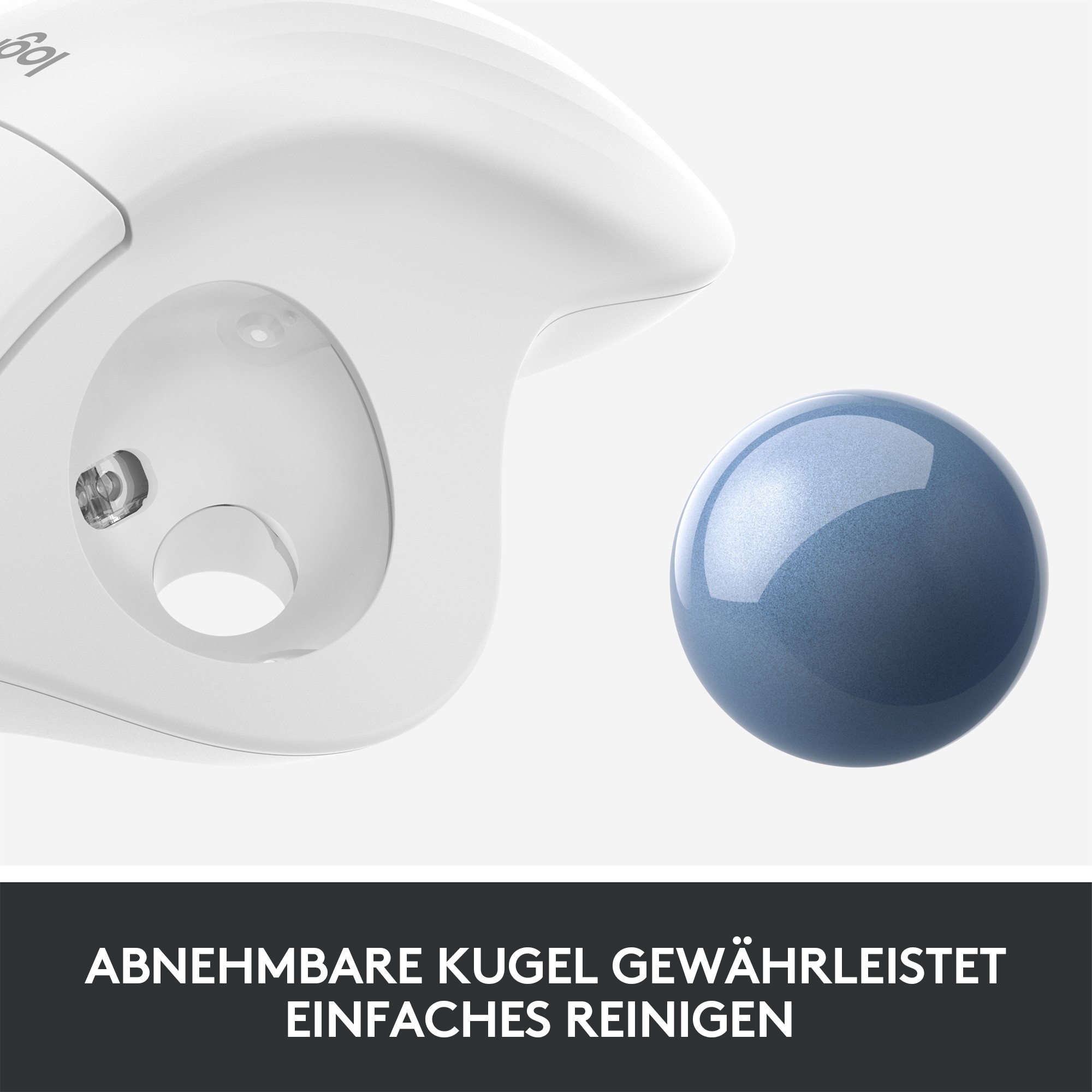 Maus pa kabllo Logitech M575 ERGO Wireless Trackball – Bardhë - Figura 4