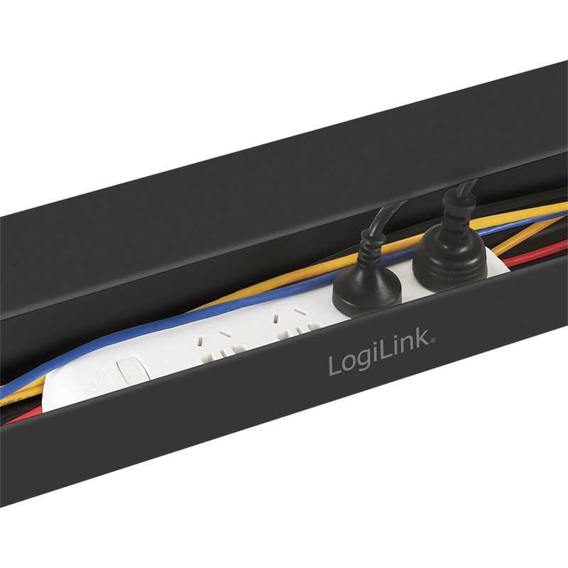 Mbajtëse për Monitor LogiLink Cable Management Tray for Under-Desk Mounting 600 × 76 × 114mm - Zezë - Figura 4