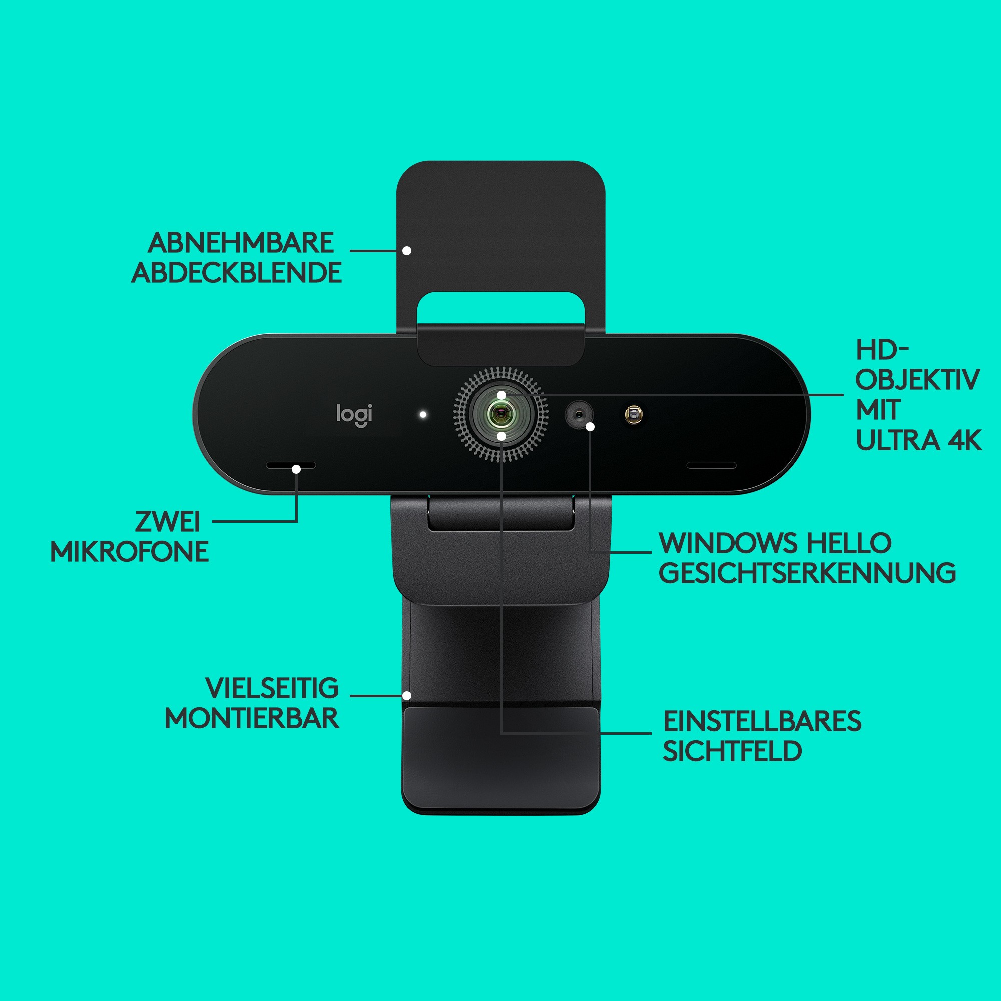 Webcam Logitech Brio 4k Stream Edition 4096 x 2160 4K Ultra HD 30 fps - Figura 3
