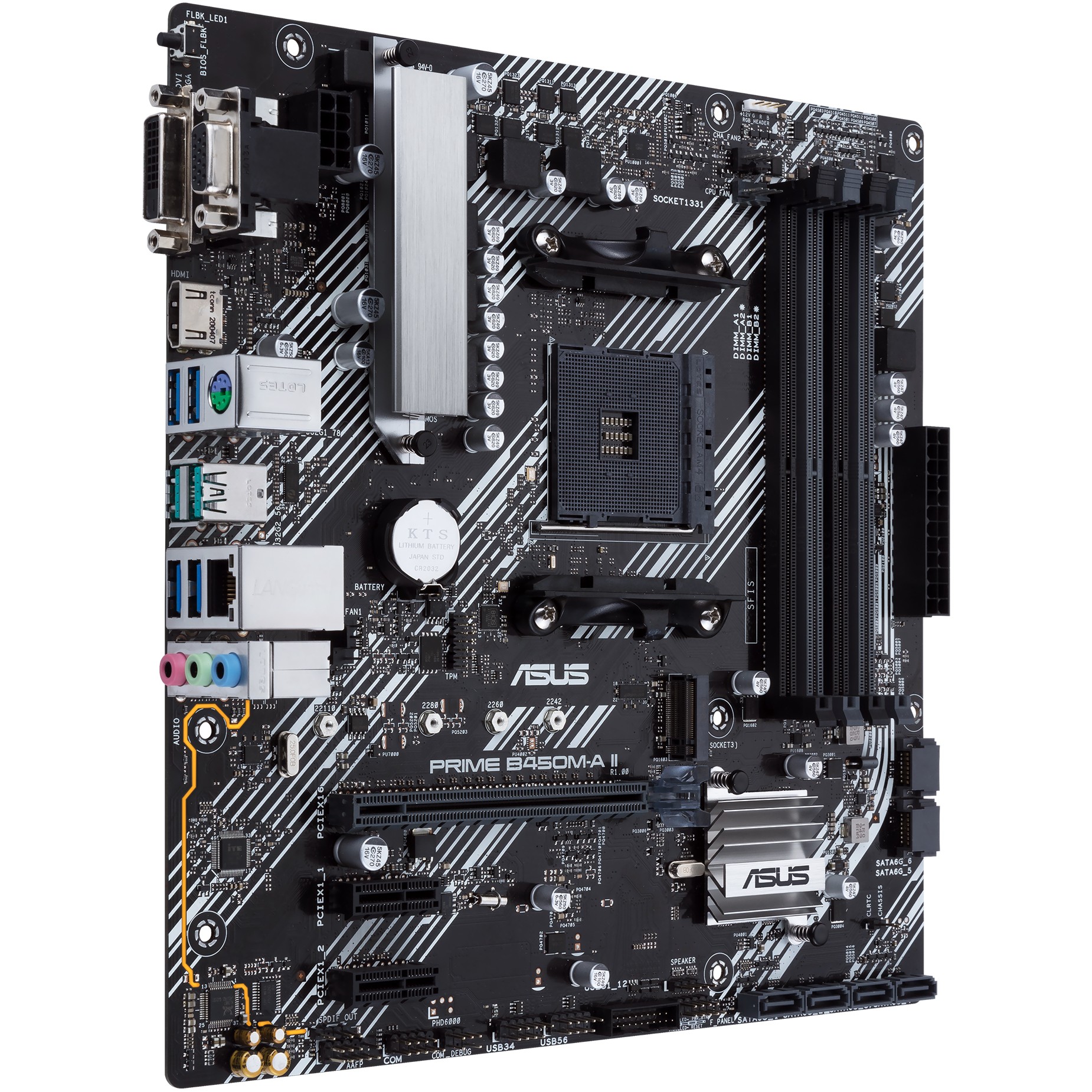 Pllakë Amë AMD AM4 ASUS PRIME B450M-A II / DDR4 / HDMI+VGA+DVI - Figura 4