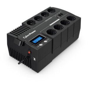 CyberPower BR1200ELCD – 1200VA 720W Line-Interactive UPS with AVR, LCD Display, 8 Schuko & USB Monitoring – Reliable Backup Power for PC & Network Devices