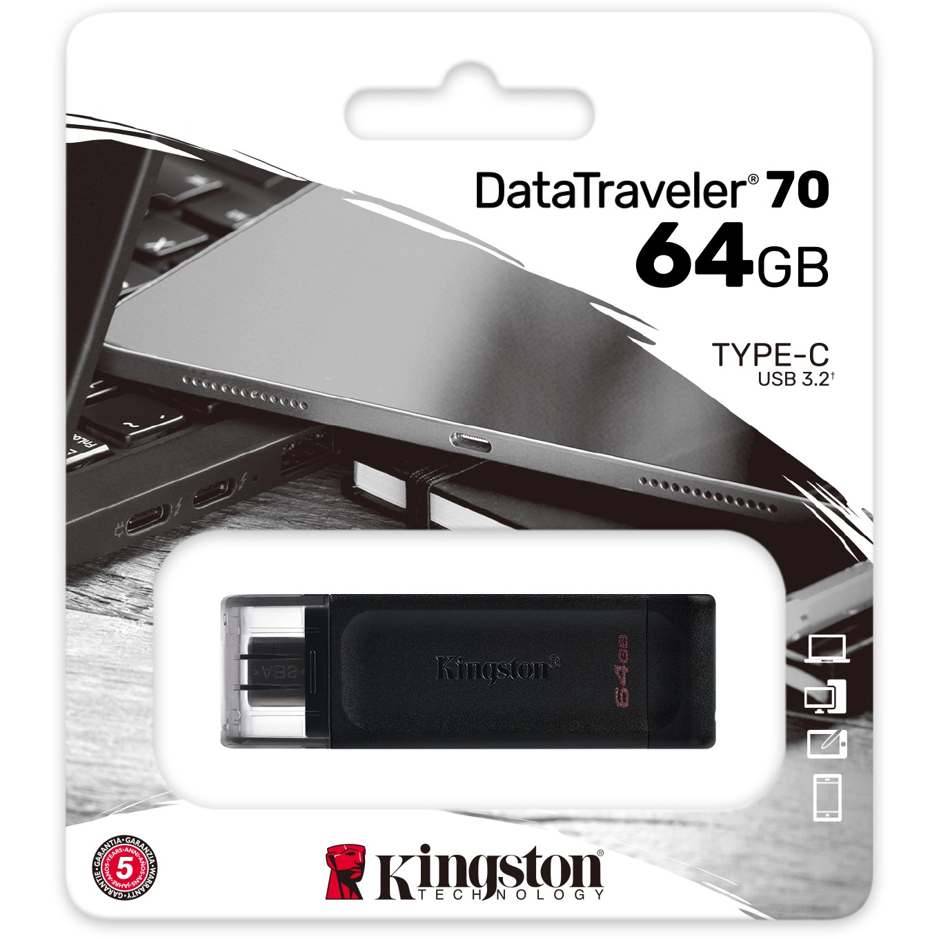 USB Kingston DataTraveler 70 64GB Type-C 3.2 Gen 1 - Figura 5