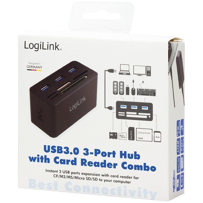 HUB LogiLink CR0042 USB 3.0, 3x USB 3.0, 3 porte, all-in-one lexuash kartash - Figura 5