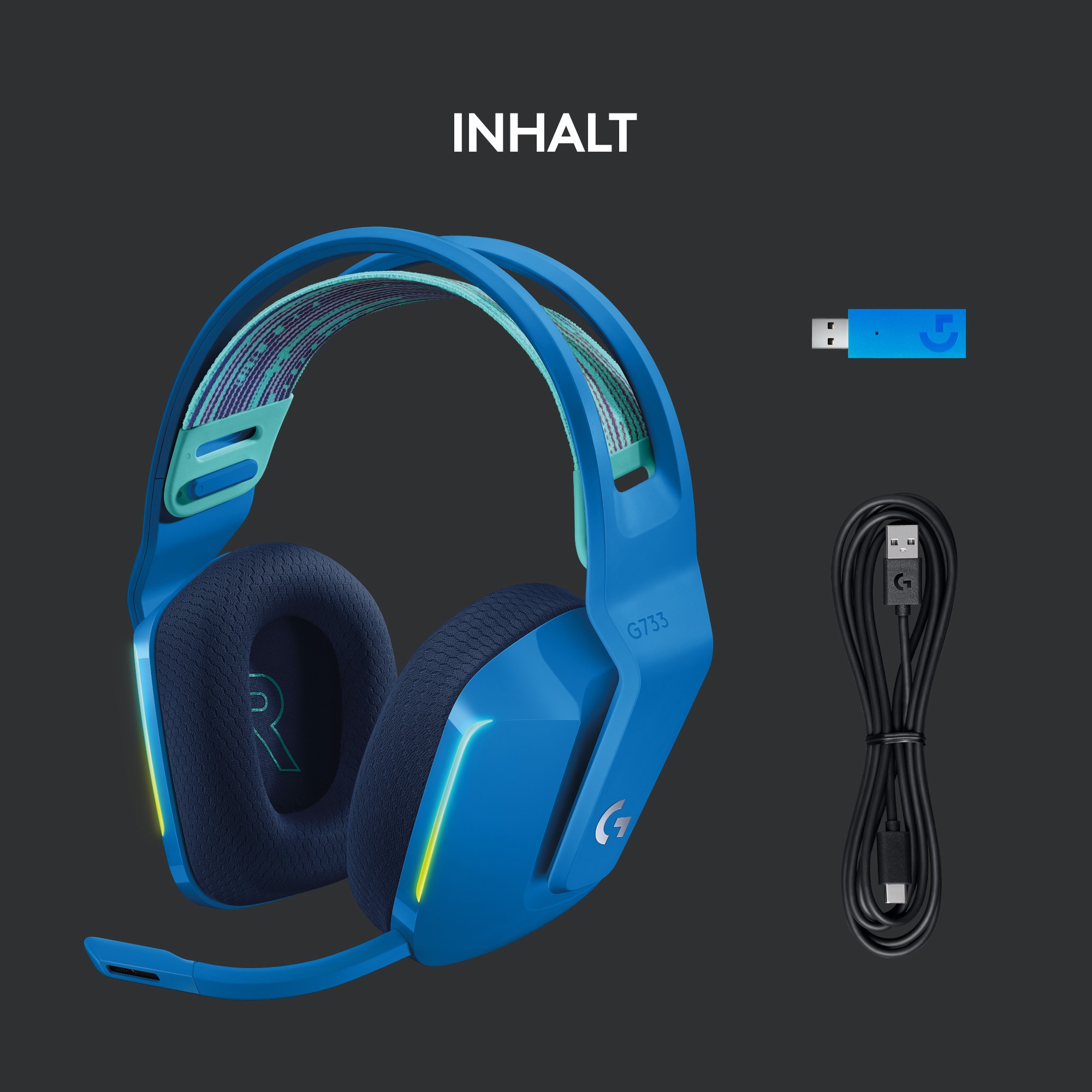 Kufje Logitech G733, të kaltërta - Figura 4