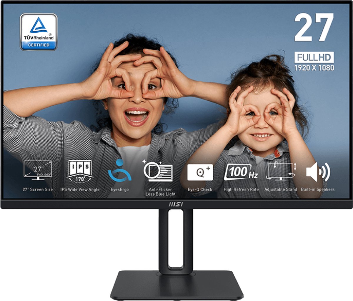 Monitor MSI PRO MP275PDE / 27" / 1920x1080 / 100Hz / 4ms / IPS / i zi