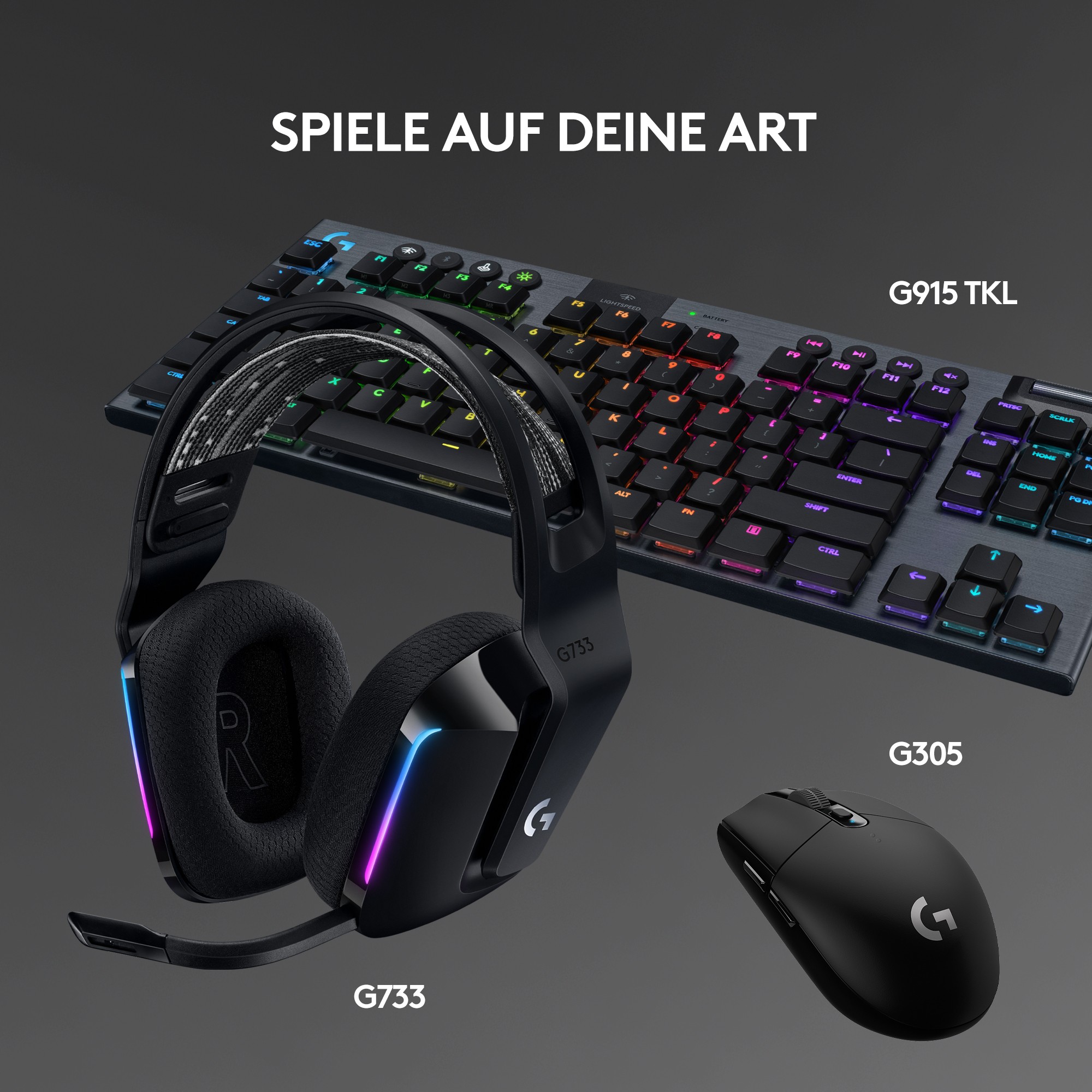 Kufje Gaming Logitech G733 Lightspeed / Wireless / RGB / të zeza - Figura 4