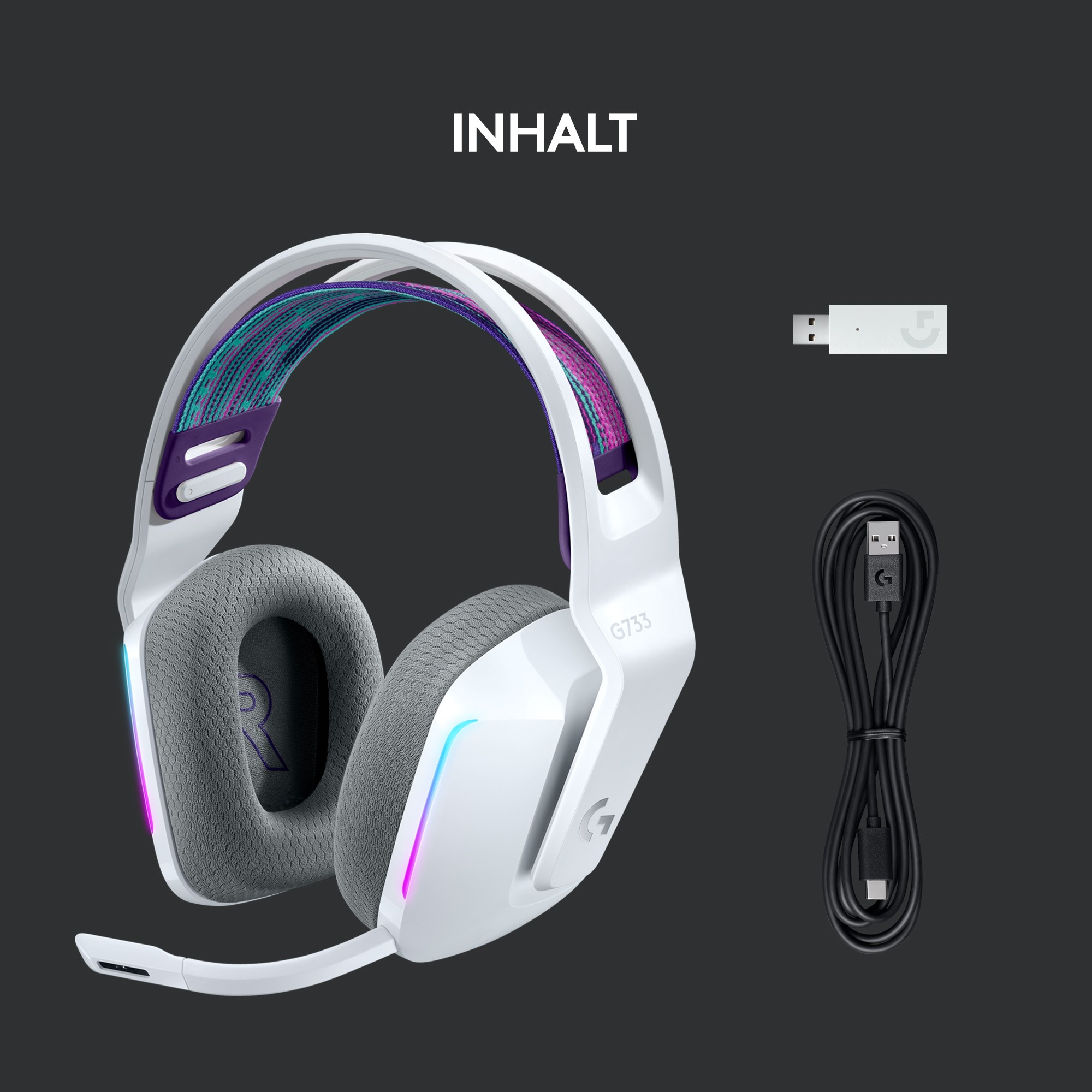 Kufje Gaming Logitech Headset G G733 LIGHTSPEED Wireless RGB - Figura 3