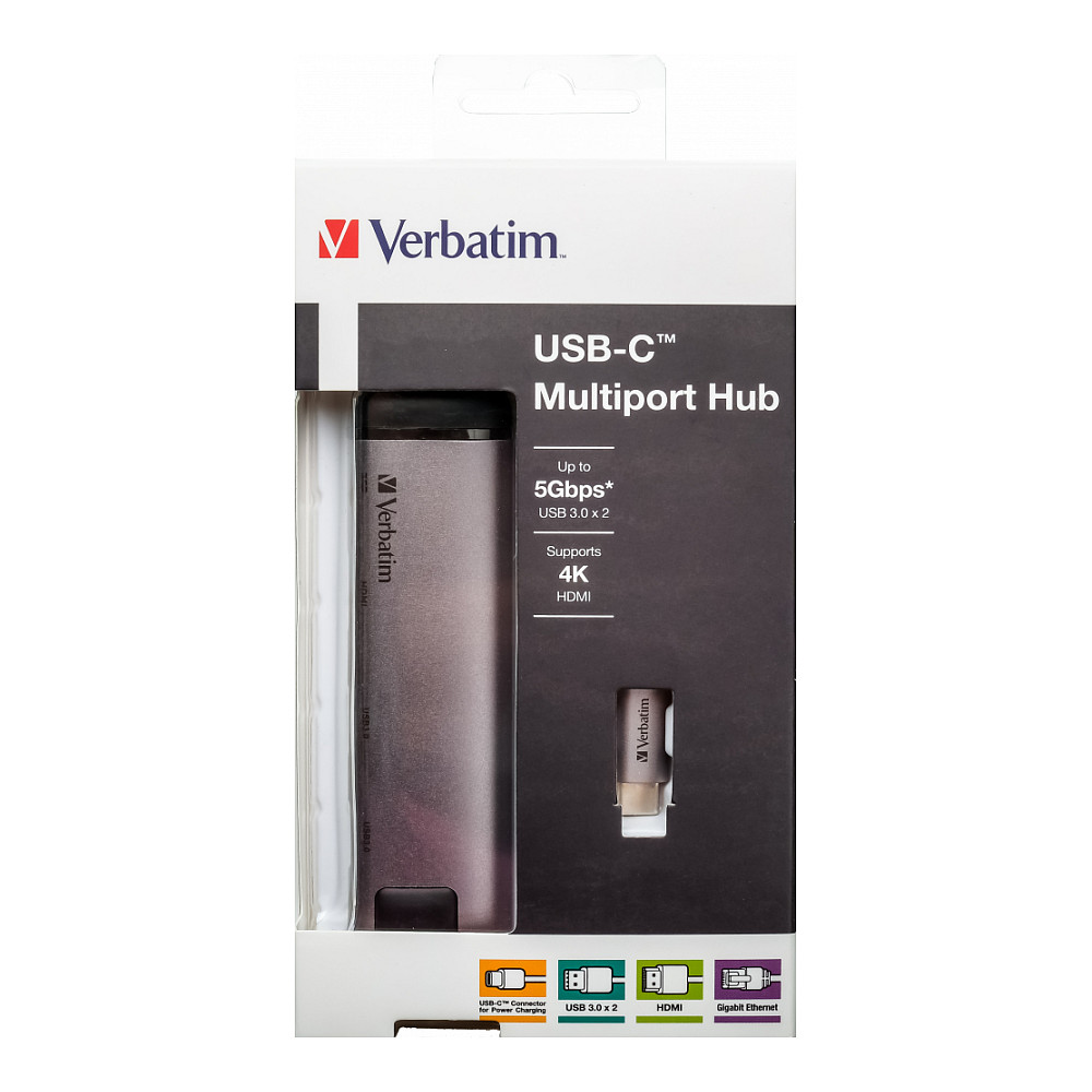 HUB Verbatim / USB-C / 5-Port / 2x USB 3.0 / USB-C / HDMI / Ethernet / Passive - Figura 2