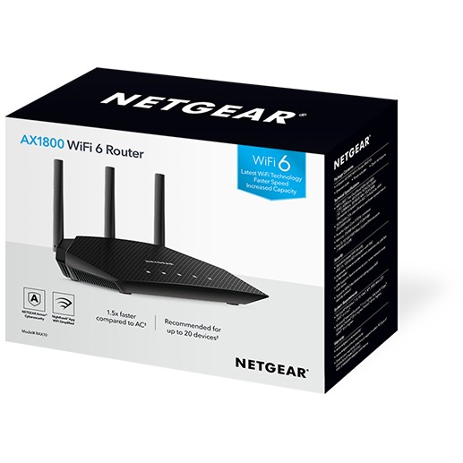 Ruter Netgear RAX10, AX1800 4 Stream, WiFi 6 me NETGEAR Armor - Figura 5
