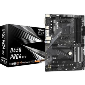 Pllakë Amë AMD AM4 ASRock B450 PRO4 R2.0 / DDR4 / ATX / HDMI+DP+VGA