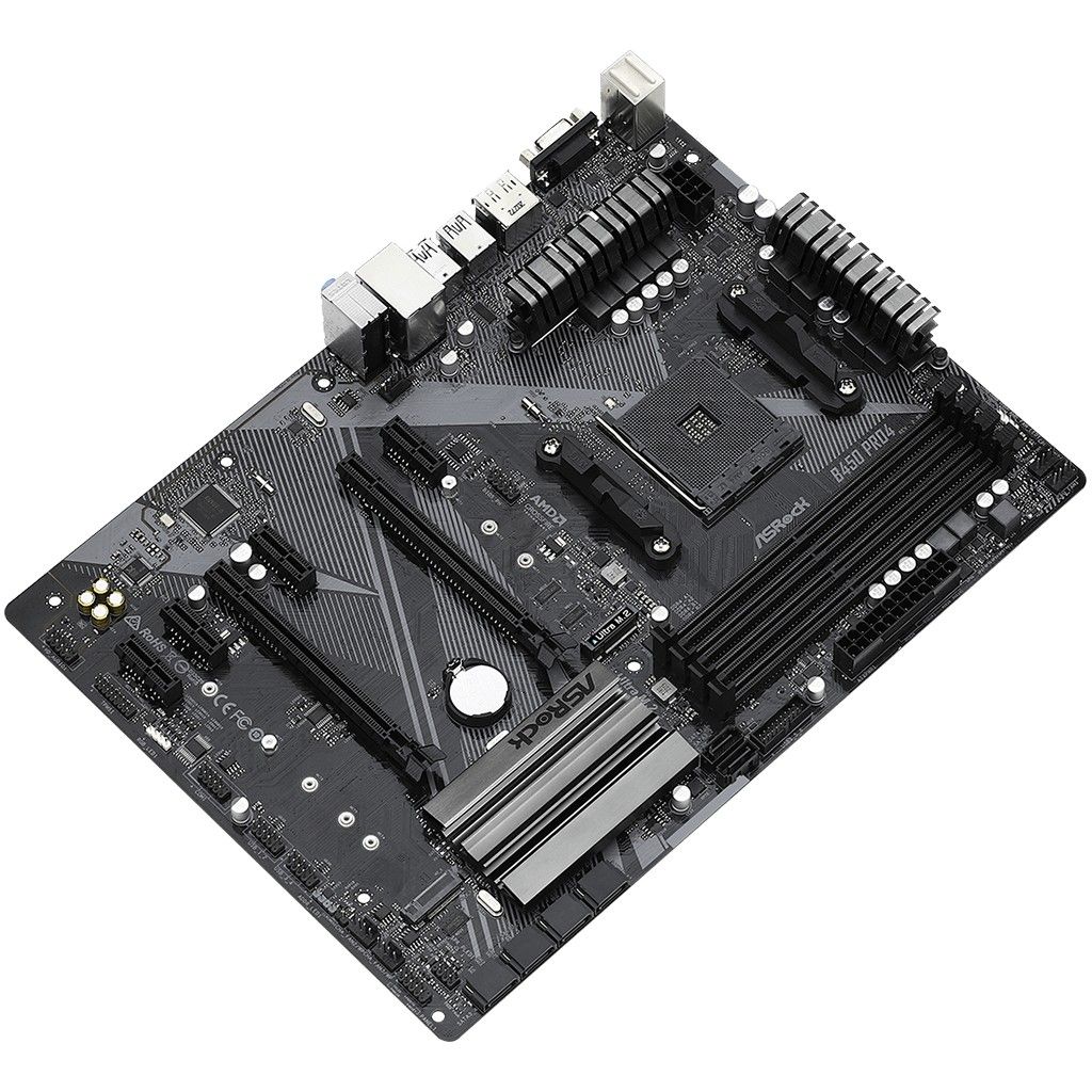Pllakë Amë AMD AM4 ASRock B450 PRO4 R2.0 / DDR4 / ATX / HDMI+DP+VGA - Figura 3