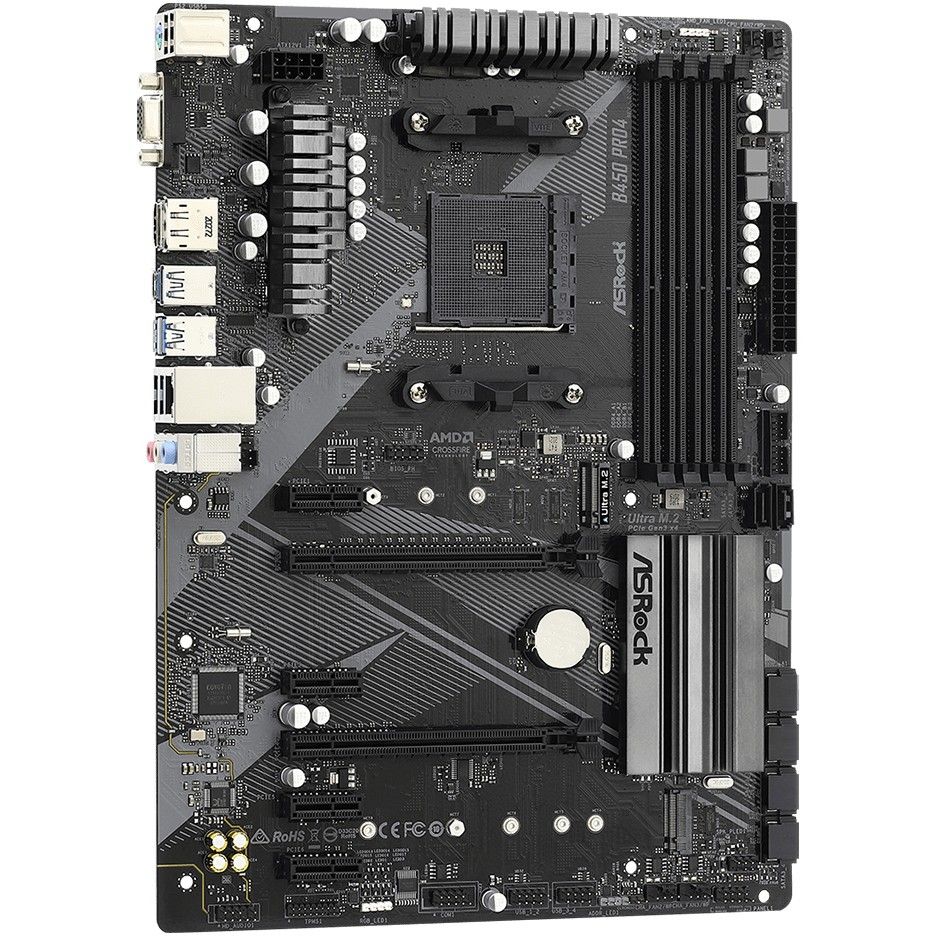 Pllakë Amë AMD AM4 ASRock B450 PRO4 R2.0 / DDR4 / ATX / HDMI+DP+VGA - Figura 4