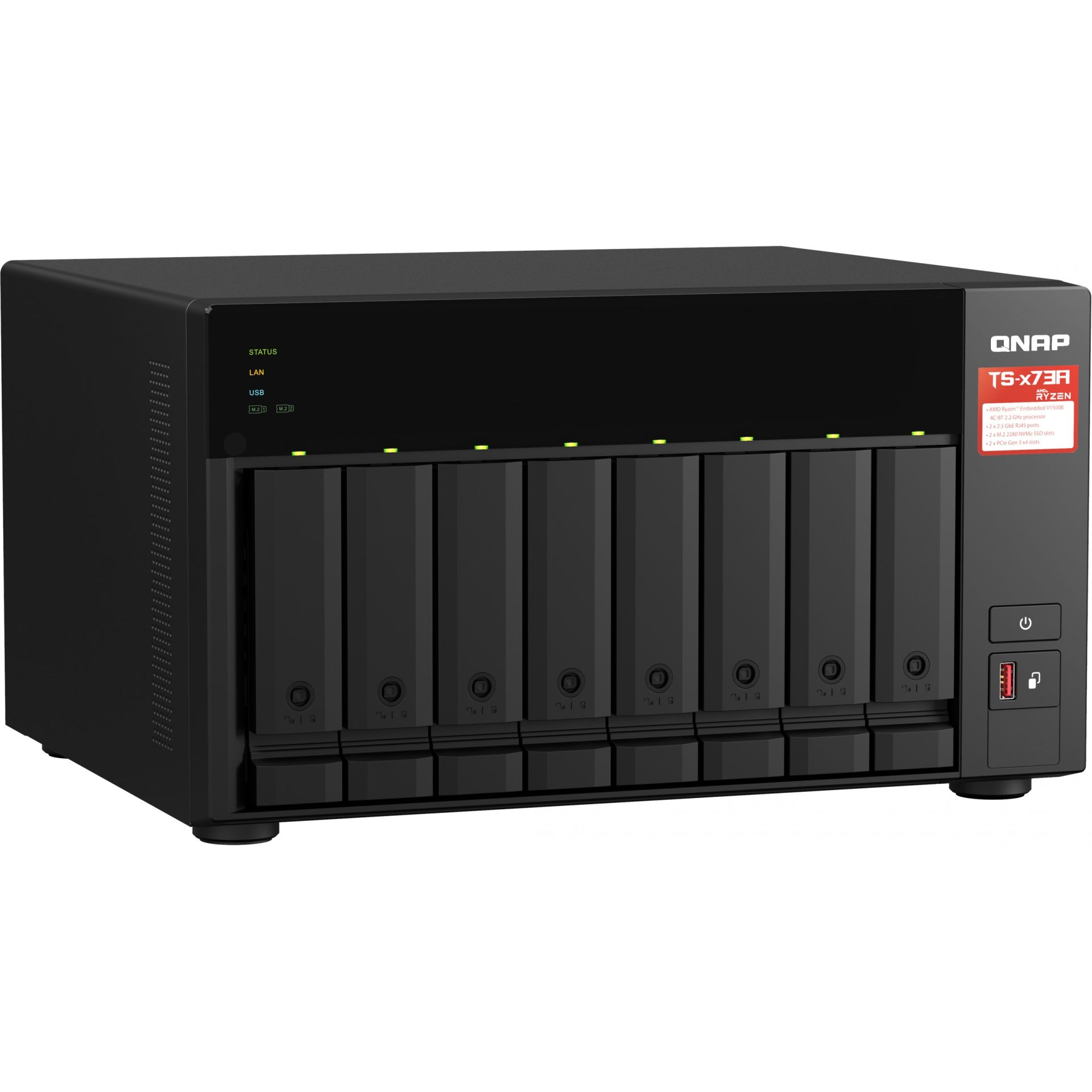 NAS QNAP TS-873A-8G – 8-Bay Enclosure, 8GB RAM, Storage Server - Figura 2