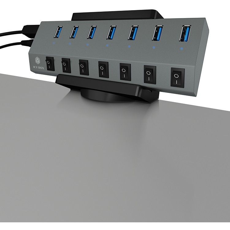 ICY BOX Table Mount for HUB & Power Strips – Black - Figura 3