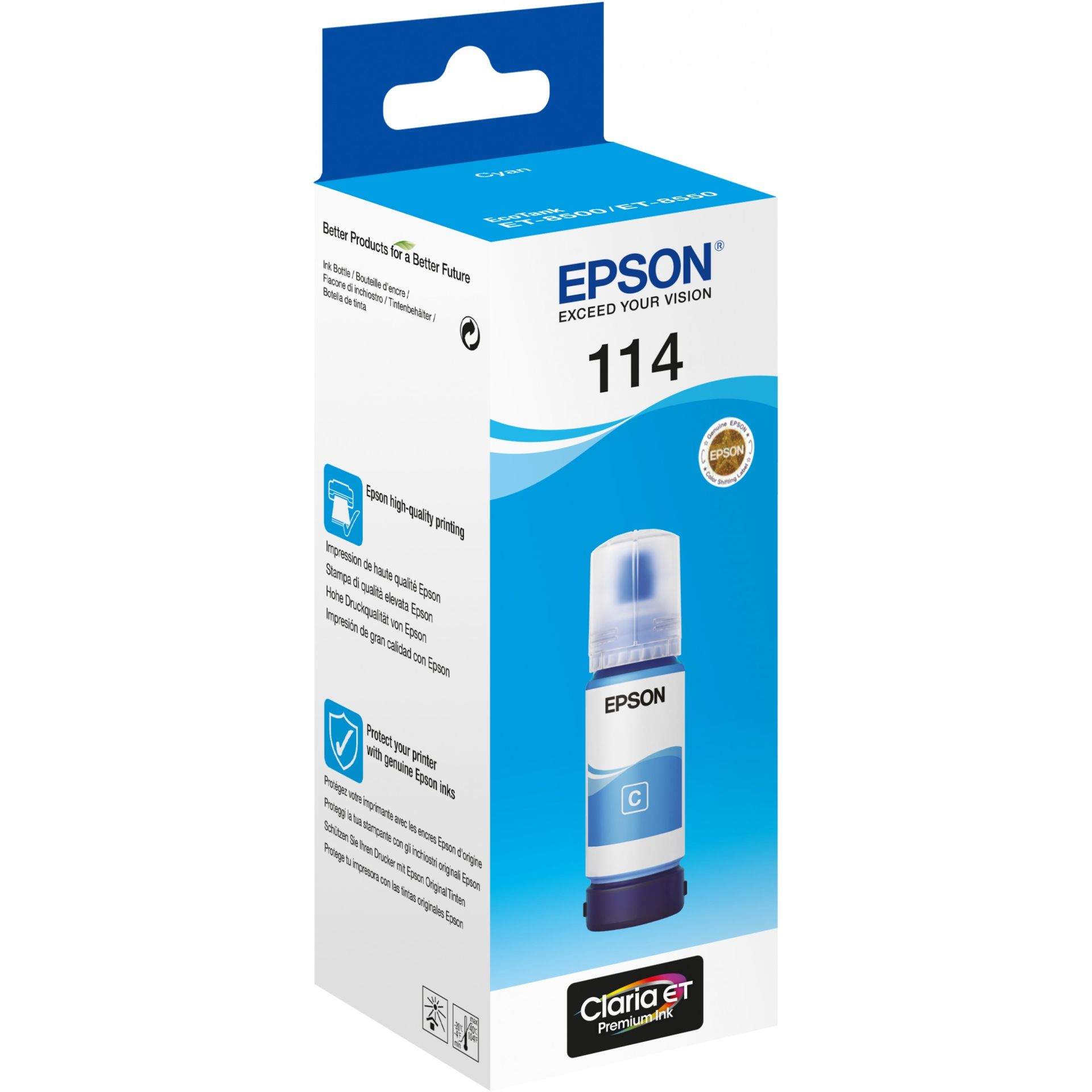 INK Epson 114 EcoTank Ink Bottle C13T07B240 – Cyan, 70ml - Figura 2
