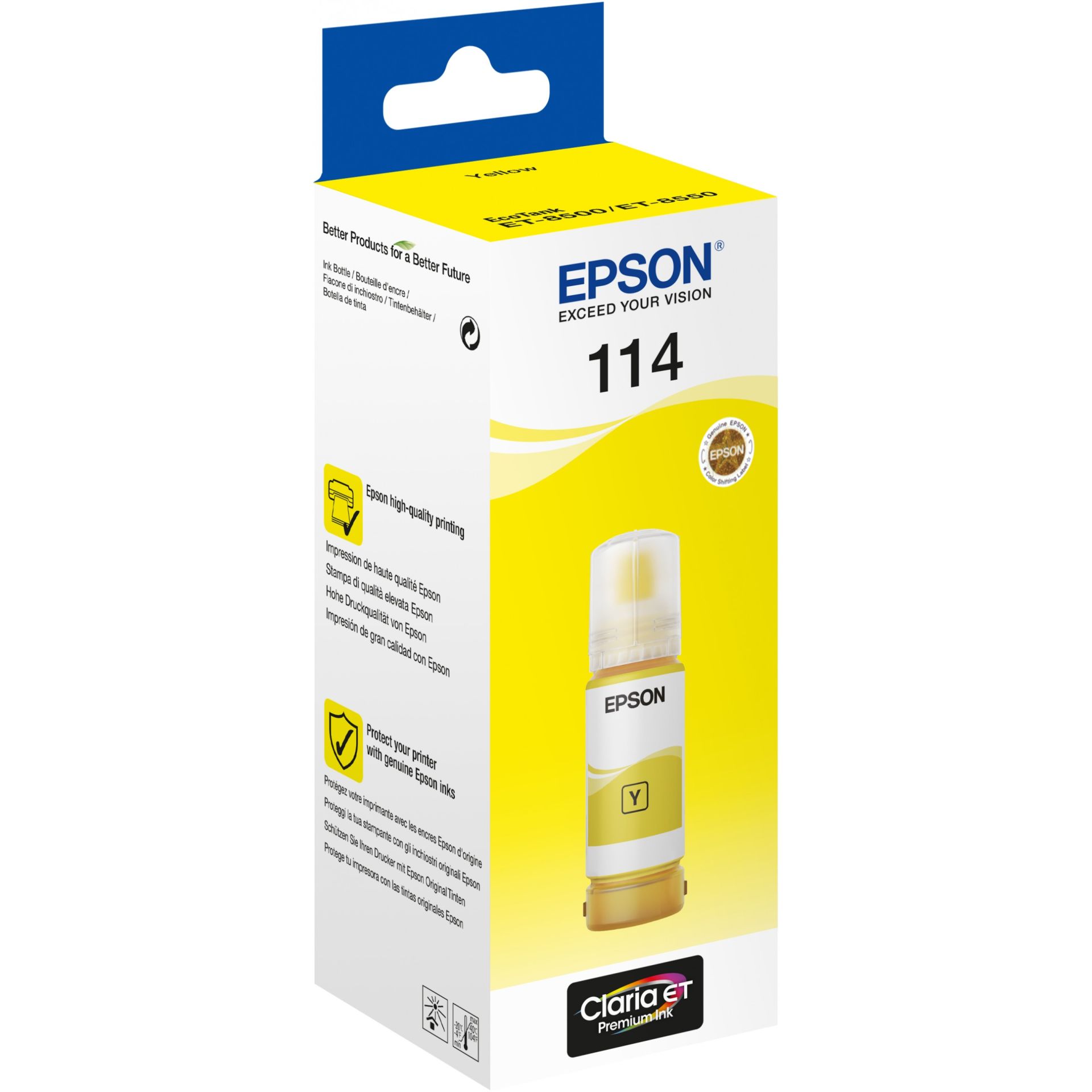 INK Epson 114 EcoTank Ink Bottle C13T07B440 – Yellow, Up to 6,200 Pages - Figura 2