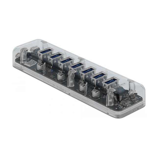 HUB DeLOCK USB 3.0 / 7×Ports - Transparente - Figura 2